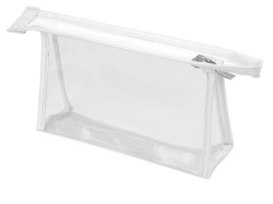 Прозрачная пластиковая косметичка «Lucy», Цвет белый/прозрачный