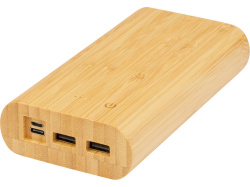 Портативное зарядное устройство «Tulda» из бамбука, 20000 mAh, Цвет натуральный