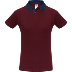 Рубашка поло мужская DNM Forward бордовая, S–XL
