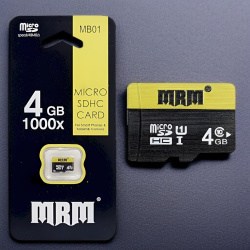 Карта памяти MRM MB01, microSDHC, 4 ГБ, Class 10, 10 Мб/с, High speed, черный / Надежность и скорость для ваших устройств