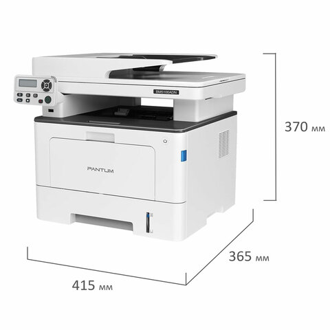 МФУ лазерное PANTUM BM5100ADN, А4, 40 стр./мин., 100 000 стр./мес., ДУПЛЕКС, АПД, сетевая карта