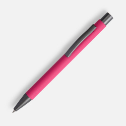 Ручка шариковая Atento Soft Touch, розовая, 13,5х0,9 см