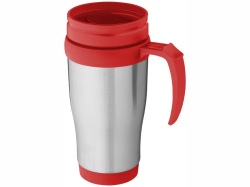 Термокружка «Sanibel», Цвет серебристый/красный