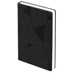Ежедневник Gems, недатированный, черный, 15х20,9х2,1 см