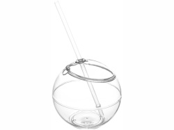 Емкость для питья «Fiesta» с трубочкой, Цвет прозрачный