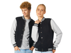 Бомбер «Oxford», унисекс, Размер XL, Цвет черный/серый меланж