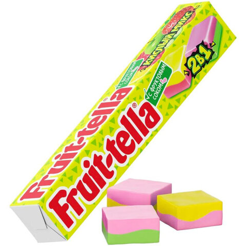 Жевательная конфета FRUITTELLA "Кислый Микс" 2 в 1, 41 г