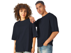 Футболка оверсайз «Liyon» унисекс, Размер XS-S, Цвет темно-синий