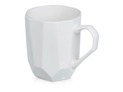 Кружка с гранями «Amery», Цвет белый глянцевый