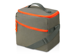 Изотермическая сумка-холодильник «Neo Classic» c контрастной молнией, Цвет серый/оранжевый