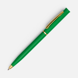 Ручка шариковая Euro Gold, зеленая, 13,3х0,8