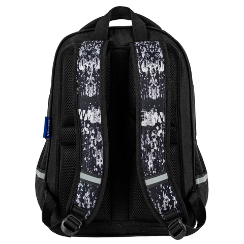Рюкзак BRAUBERG SOFT, 2 отделения, 3 кармана, "Don't be afraid", СВЕТЯЩИЙСЯ, 40х31х15 см, 271364