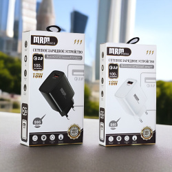 Сетевое зарядное устройство MRM S95 5V/3.1A, 1USB QC3.0, 18W, черный и белый цвет