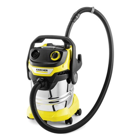 Пылесос хозяйственный KARCHER WD 5 S, мусоросборник 25 л, мощность 1100 Вт, желтый, 1.628-350.0