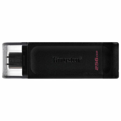 Флеш-диск 256 GB KINGSTON DataTraveler 70, разъем Type-C 3.2, черный, DT70/256GB