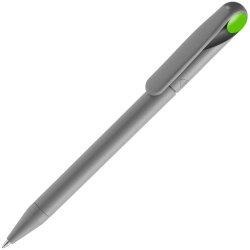 Ручка шариковая Prodir DS1 TMM Dot, серая с ярко-зеленым, 14х1,1 см
