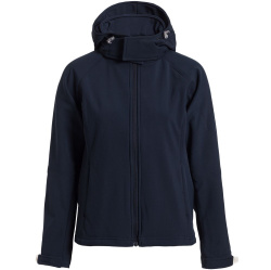 Куртка женская Hooded Softshell темно-синяя, XS – 2XL