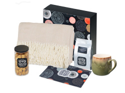 Подарочный набор «Re:y. Haven»  с пледом, кружкой и чаем, Цвет оливковый