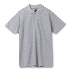 Рубашка поло мужская Spring 210, серый меланж, S–5XL
