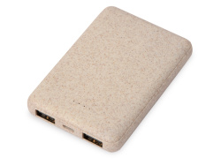 Внешний аккумулятор «Wheatty» из пшеничной соломы, 5000 mAh, Цвет бежевый