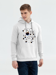 Толстовка с капюшоном No drugs, белая, S–XXL
