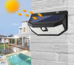 Фонарь с датчиком движения на солнечной батарее 48 LED Solar Wall Lamp LF-1522