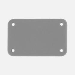 Лейбл из ПВХ Kreta, S, серый, 2,5х4х0,2 см