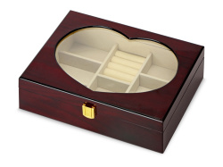 Шкатулка «Сердечко», Цвет красное дерево