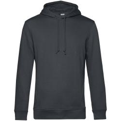 Толстовка с капюшоном унисекс BNC Inspire (Organic), темно-серая, XS–3XL