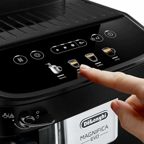 Кофемашина DELONGHI Magnifica Evo ECAM290.21.B, 1450 Вт, объем 1,8 л, ручной капучинатор, черная