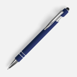 Ручка шариковая Pointer Soft Touch со стилусом, темно-синяя, 14,3х1 см