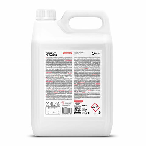 Средство для уборки после строительства 5,5 кг GRASS CEMENT CLEANER, кислотное, концентрат, 125305