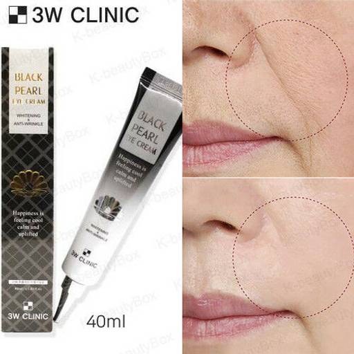 Антивозрастной крем для кожи вокруг глаз с экстрактом чёрного жемчуга 3W Clinic Whitening & Anti-Wri