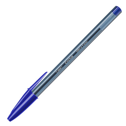 Ручка шариковая BIC "Cristal Exact", СИНЯЯ, корпус тонированный, узел 0,7 мм, линия письма 0,28 мм, 992605