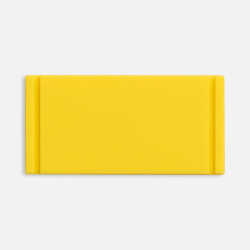 Лейбл из ПВХ Dzeta, XS, желтый, 2х4х0,2 см