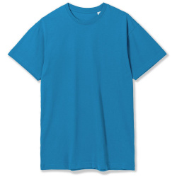 Футболка унисекс T-Bolka 180, бирюзовая, S–3XL