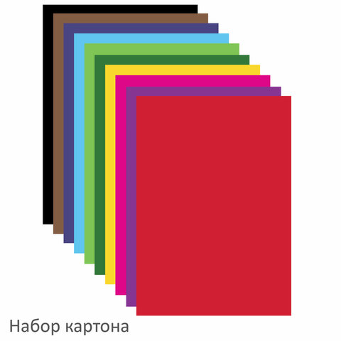 Набор цветного картона и бумаги А4, 10 листов, мелованный + 16 листов, 2-сторонняя газетная, ЮНЛАНДИЯ, "Слон", 111324