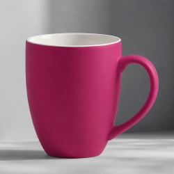 Кружка с покрытием soft-touch «Tulip Gum», Цвет фуксия