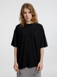 Футболка оверсайз унисекс Lavinia, черная, XS–XXL