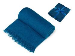 Плед акриловый «Mohair», Цвет синий