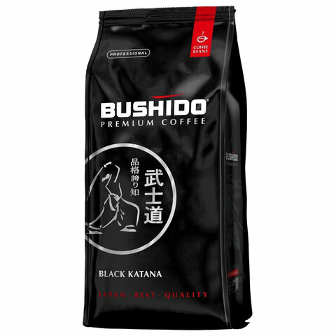 Кофе в зернах BUSHIDO "Black Katana" 1 кг, арабика 100%, НИДЕРЛАНДЫ, BU10004008