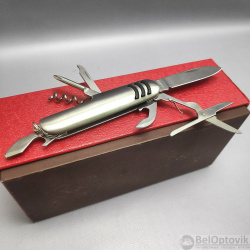 Мультинож Дрезден нержавеющая сталь 7 в 1 (нож, штопор, пилочка для ногтей, кольцо для ключей, крест