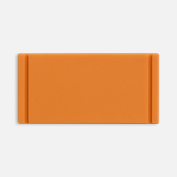 Лейбл из ПВХ Dzeta, XS, оранжевый, 2х4х0,2 см