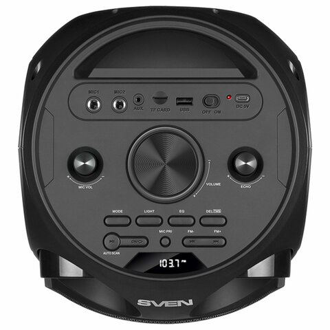 Колонка портативная SVEN PS-750, 80 Вт, TWS, Bluetooth, FM, USB, microSD, LED-дисп, черная, SV-019617