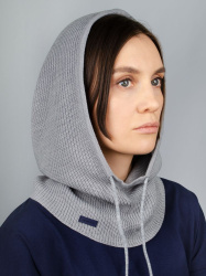 Капор-капюшон Zaliv, серый, 29х51 см