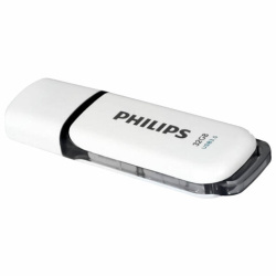 Флеш-диск 32 GB PHILIPS SNOW, разъем USB 3.0, черный, FM32FD75B/97