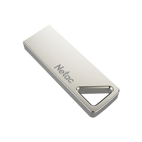 Флеш-диск 64 GB NETAC U326, USB 2.0, металлический корпус, серебристый, NT03U326N-064G-20PN