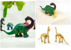 Игровой набор "Юный археолог. Мир динозавров. Раскопки". Раскопай скелет "Динозавра" + фигурка