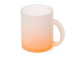 Стеклянная матовая кружка с градиентом для сублимации «Омбре», Цвет оранжевый