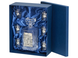 Набор со штофом «Металлурги», Цвет прозрачный/серебристый